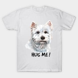 hug me white puppy T-Shirt